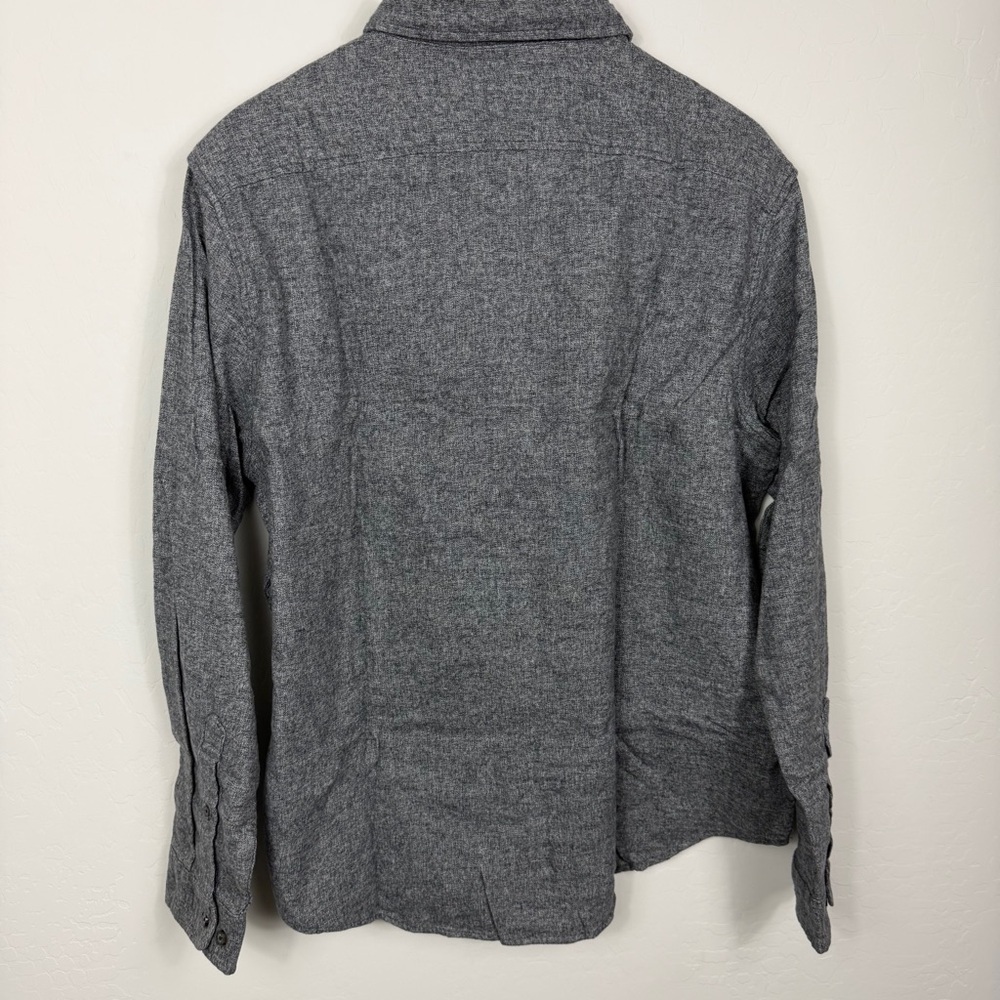 Goodfellow & Co Heather Gray Mid-Weight Flannel Long Sleeve Button-Up Shirt (L) - Picture 5 of 6